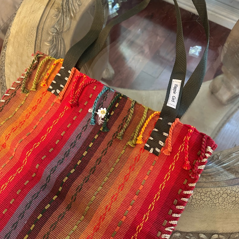 Colorful Striped Tote Bag - Picture 4 of 6